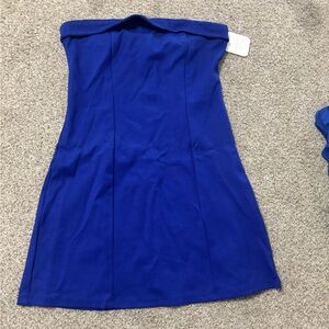 Altard State Strapless Blue Dress S